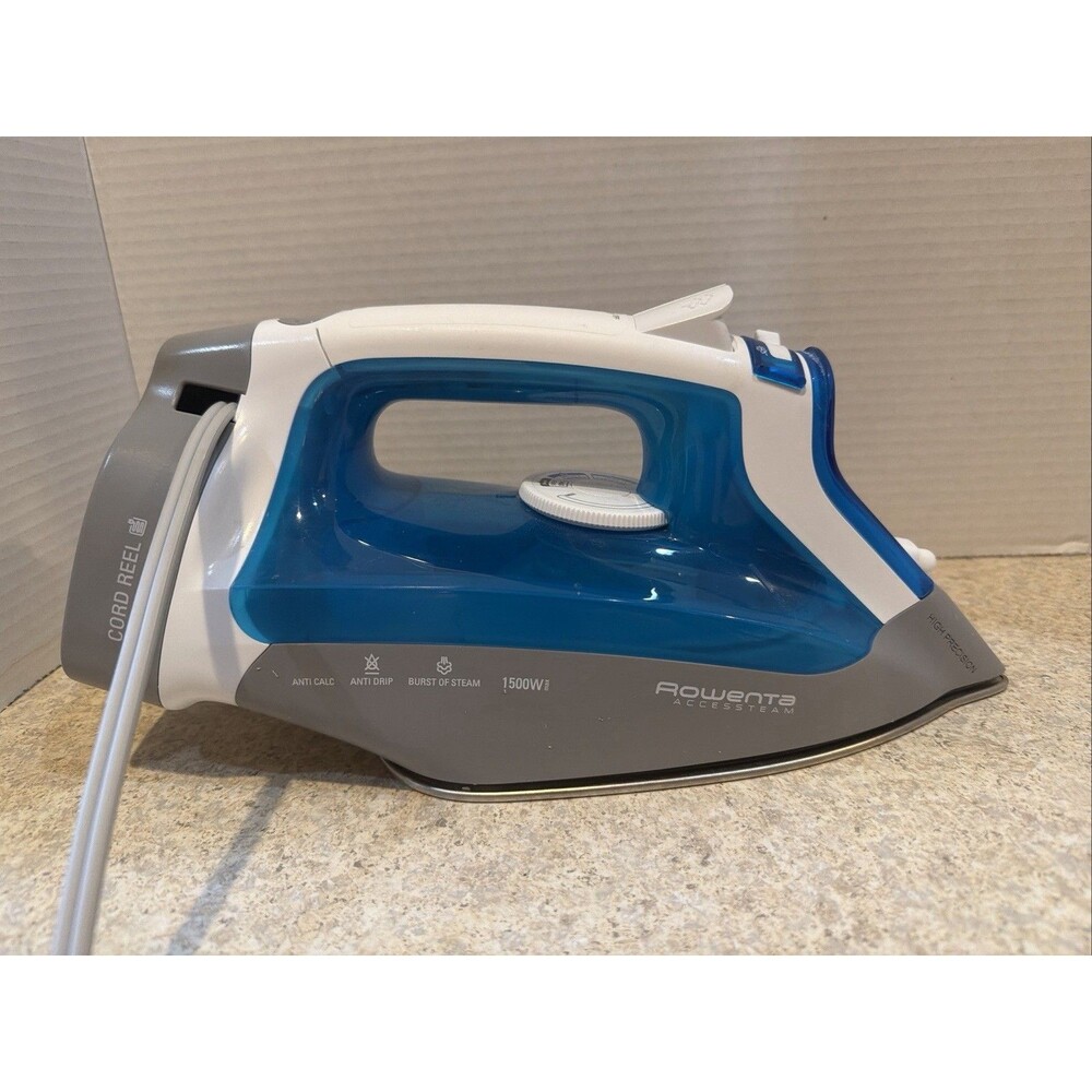 Rowenta AccessSteam DW2192 1500W Steam Iron Cord Reel Blue Tested Works